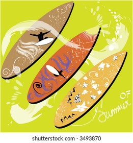 surfboard design abstract background summer 07