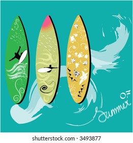 surfboard design abstract background summer 2007
