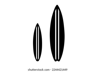 surfboard design illustration vector in black