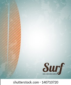 surfboard design over vintage  background vector illustration