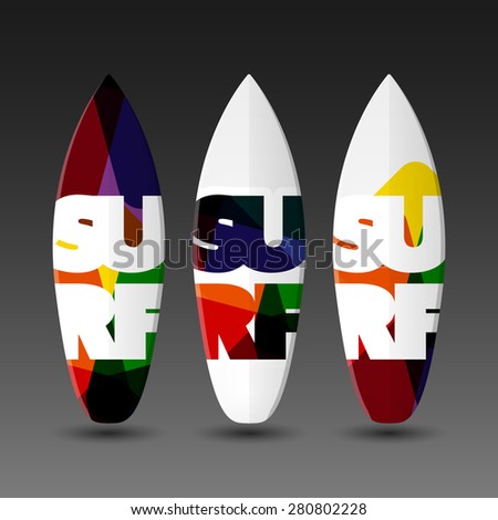 surfboard design templates abstract surf label stock vector royalty