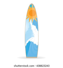 Surfboard design, vector illustration