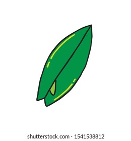 surfboard doodle icon, vector illustration