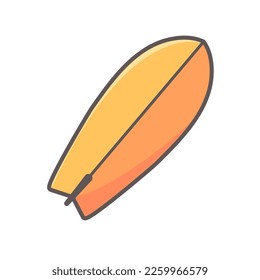surfboard. Equipment for playing water activities that are popular in the summer.