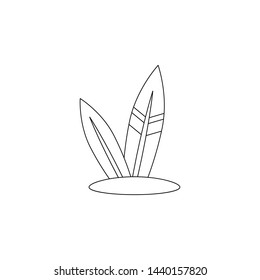 surfboard flat icon. Element of summer for mobile concept and web apps icon. Outline, thin line icon for website design and development, app development
