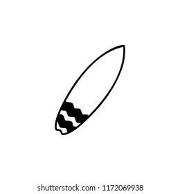Surfboard glyph icon. Simple vector for UI and UX, website or mobile application on white background