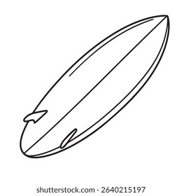 a surfboard hand draw vector Illustration