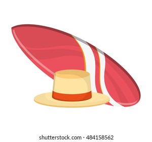 surfboard and hat icon
