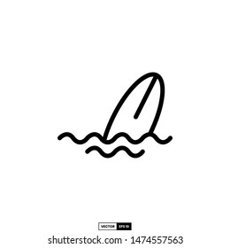 Surfboard icon, design inspiration vector template for interface and any purpose