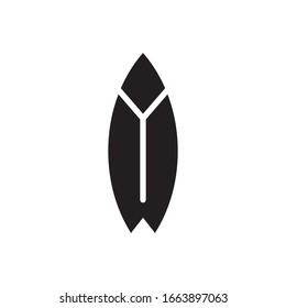 Surfboard icon design isolated on white background