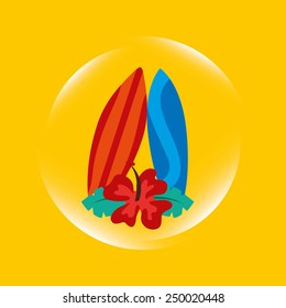 surfboard icon design, vector illustration eps10 graphic 