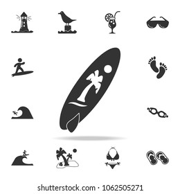 Surfboard icon. Detailed set of beach holidays icons. Premium quality graphic design. One of the collection icons for websites, web design, mobile app on white background