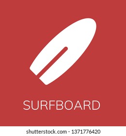 Surfboard icon. Editable  Surfboard icon for web or mobile.