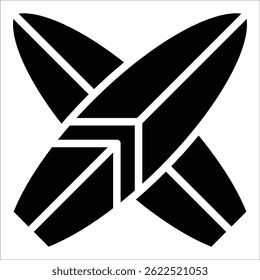 Elemento del icono de la tabla de surf para el diseño