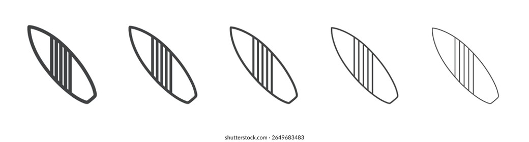 surfboard icon flat thin illustration symbol