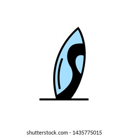 Surfboard icon. New trendy surfboard vector illustration symbol.