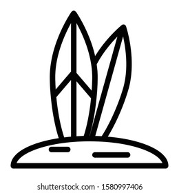 surfboard icon outline vector design