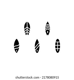 Surfboard Icon Set Vector Symbol Design Illustration
