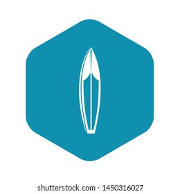 Surfboard icon. Simple illustration of surfboard vector icon for web
