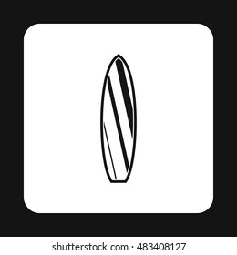 Surfboard icon in simple style on a white background vector illustration