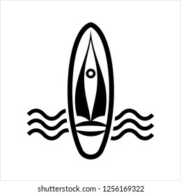 Surfboard Icon, Surf Board Icon, Water Sport Icon Vector Art Illustration