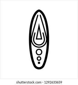 Surfboard Icon, Surf Board Icon, Water Sport Icon Vector Art Illustration