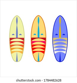 Surfboard Icon, Surf Board Icon, Water Sport Icon Vector Art Illustration