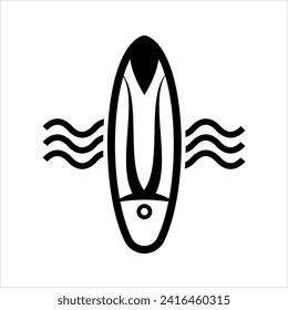 Surfboard Icon, Surf Board Icon, Water Sport Icon Vector Art Illustration