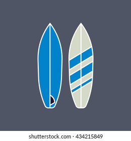 Surfboard icon. Surfing icon