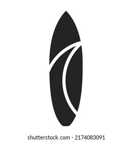 surfboard icon. surfing, summer sea vacation symbol. isolated vector image for tourism design