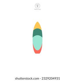 Surfboard icon symbol vector illustration isolated on white background