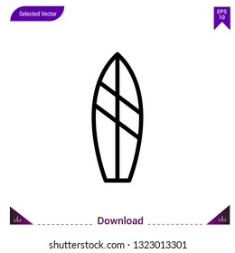 surfboard icon vector . Best modern, simple, isolated, application ,seasons icons, logo, flat icon for website design or mobile applications, UI / UX design vector format