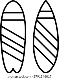 Surfboard Icon Vector Element line icon design vector icons
