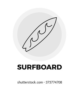 Surfboard icon vector. Flat icon isolated on the white background. Vector illustration.