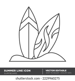 Surfboard-Icon, Vektorgrafik - Eps10