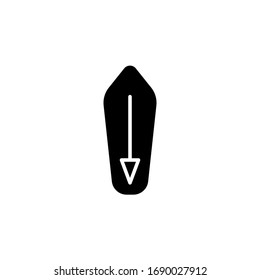 surfboard icon vector illustration. surfboard icon glypgh style design