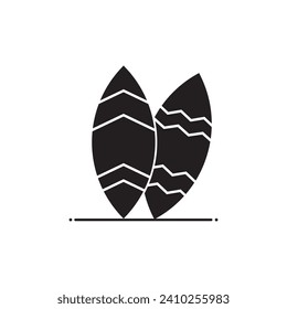 surfboard icon vector ilustration logo design