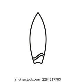 Surfboard icon. Vector. Line style.