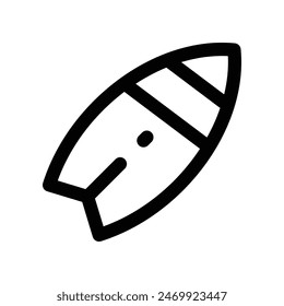 surfboard icon. vector line icon for your website, mobile, presentation, and logo design.