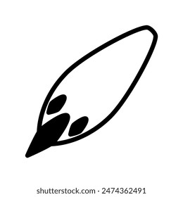 Surfboard icon vector or logo illustration style 