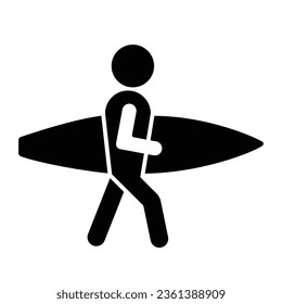 Surfboard icon vector on trendy design