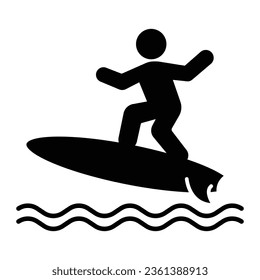 Surfboard icon vector on trendy design