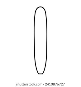 Surfboard-Icon-Vektorgrafik. Surfgrafik-Zeichen. Surf-Reitsymbol oder Logo.