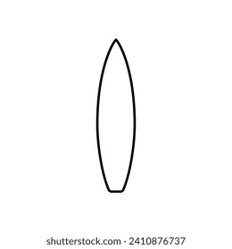 Surfboard icon vector. surfing illustration sign. surf riding symbol or logo.