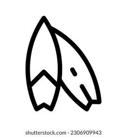 Surfboard Icon Vector Symbol Design Illustration