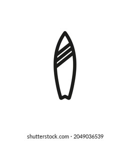 Surfboard icon vector with white background