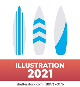 Surfboard icons set. Surfboard surf vector illustration