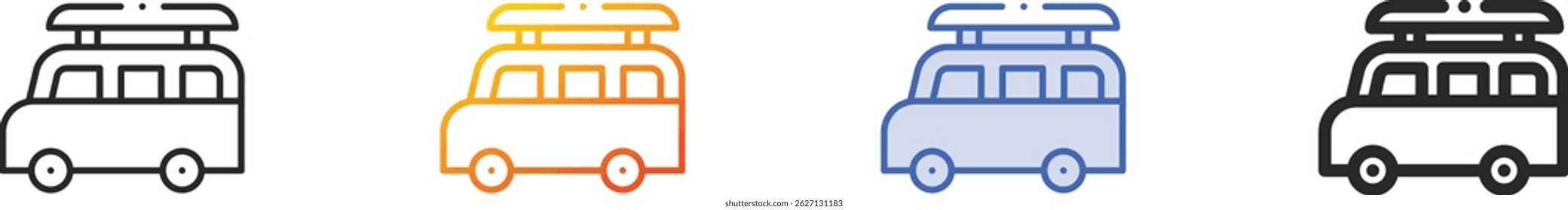 Surfboard icon.Thin Linear, Gradient, Blue Stroke and bold Style Design Isolated On White Background