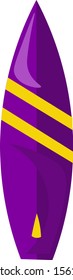 Surfboard, illustration, vector on white background.