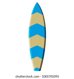 Surfboard isolated on white background, Vector illustration